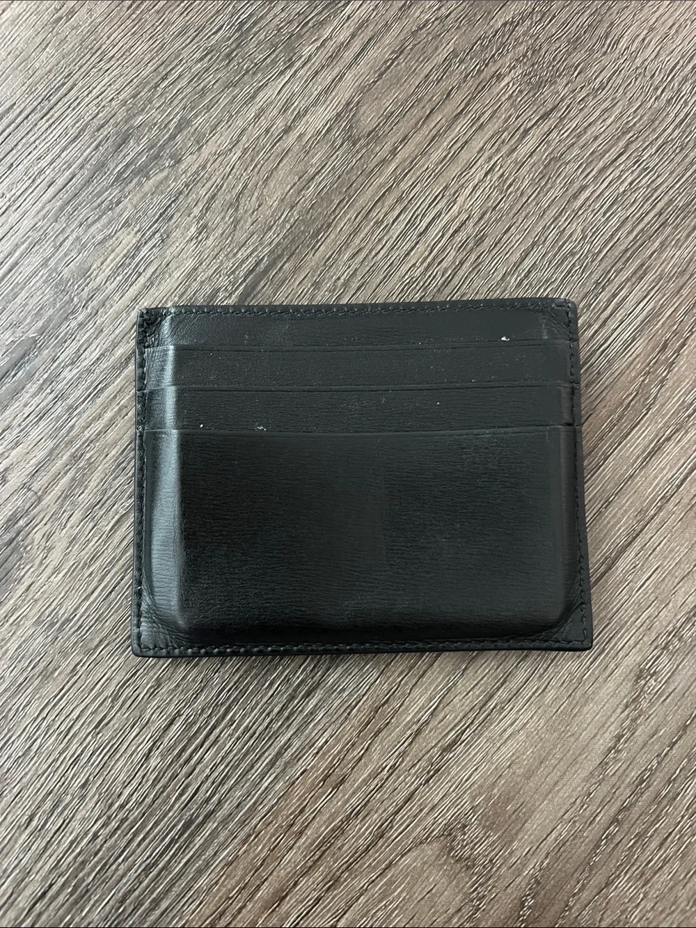 Salvatore Ferragamo Black Slim Leather Card Case